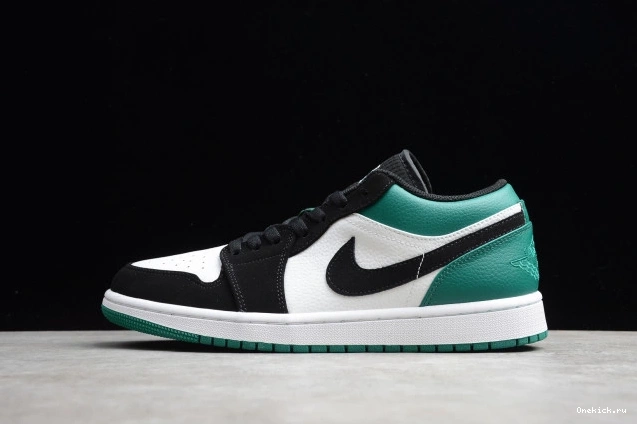 One Kick Low Air White Green 1 553558-113 Mystic Black Jordan 0714